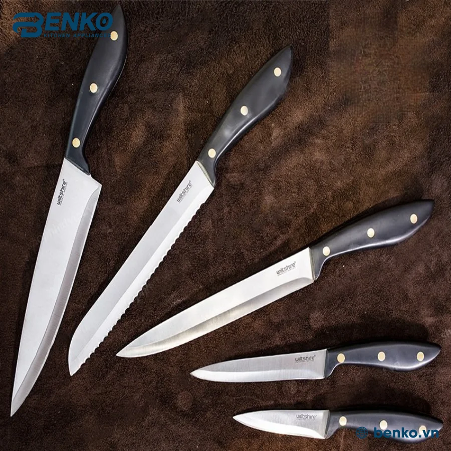 đảm bảo bộ dao 6 món Wiltshire Triple Rivet tuổi thọ dài lâu