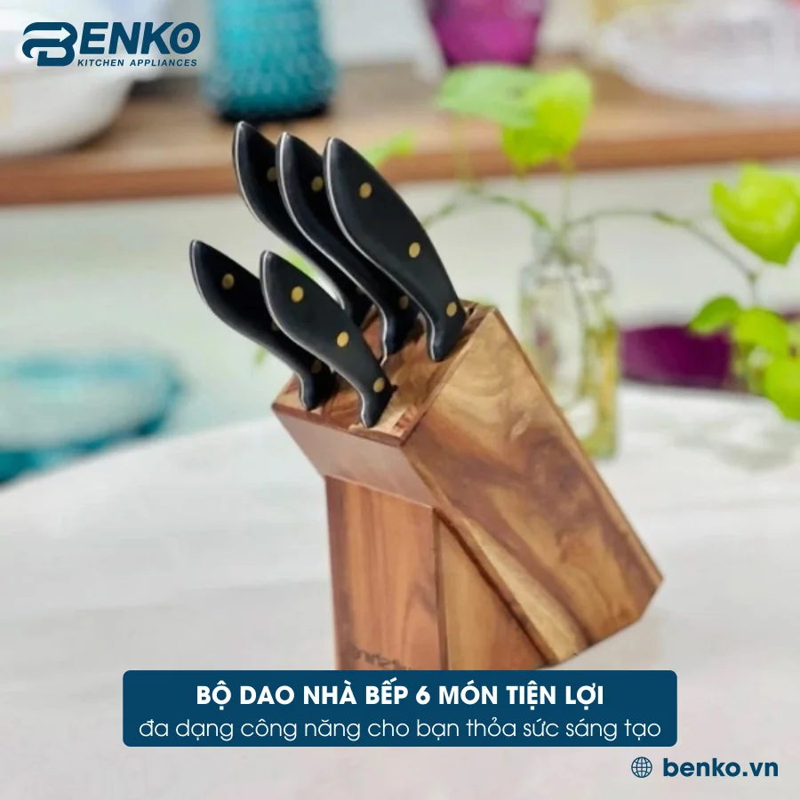 sử dụng bộ dao 6 món Wiltshire Triple Rivet hàng ngày luôn an toàn