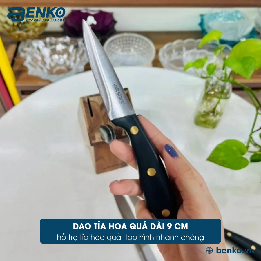 bộ dao 6 món Wiltshire Triple Rivet với dao tỉa hoa quả dài 9cm