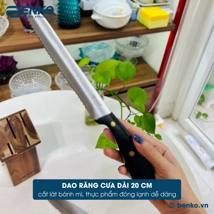 bộ dao 6 món Wiltshire Triple Rivet với dao răng cưa dài 20cm