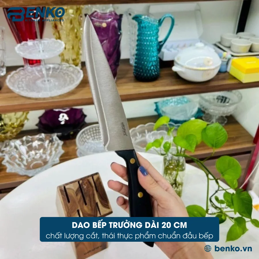 bộ dao 6 món Wiltshire Triple Rivet với dao bếp trưởng dài 20cm