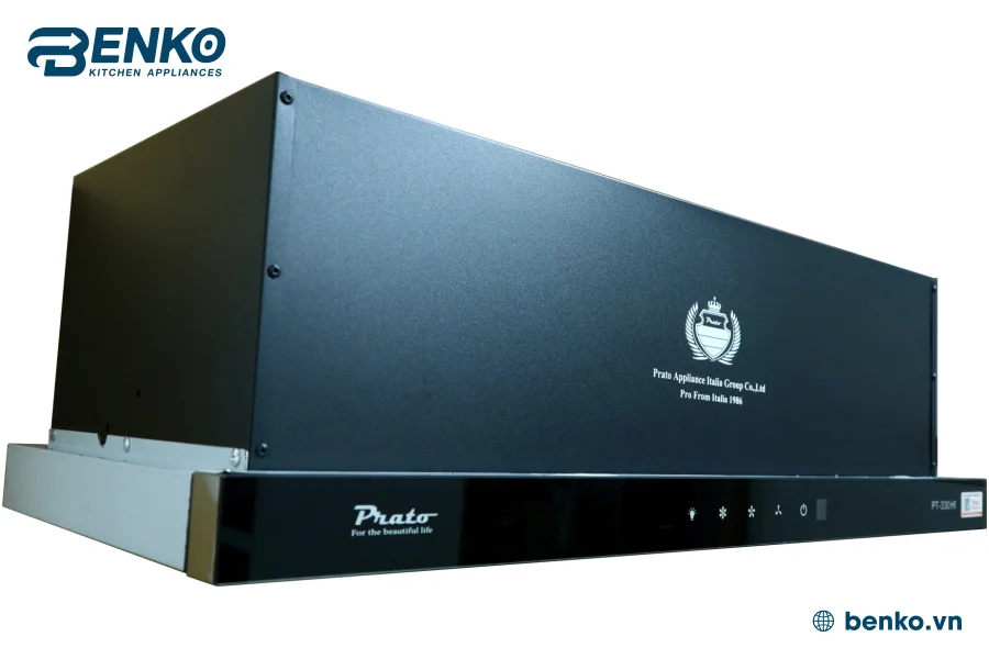 Góc trái máy hút mùi Prato PT-330H1