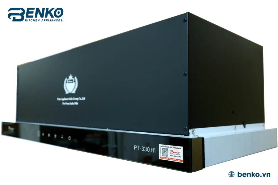 Góc phải máy hút mùi Prato PT-330H1
