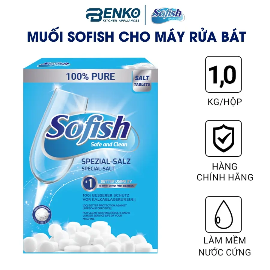 MUỐI RỬA BÁT SOFISH TABLETS 1KG