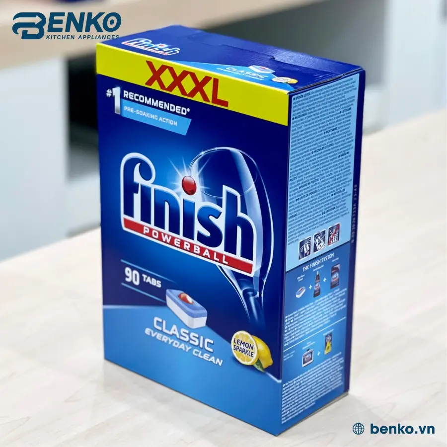 Chức năng viên rửa bát Finish Classic 90 viên lemon