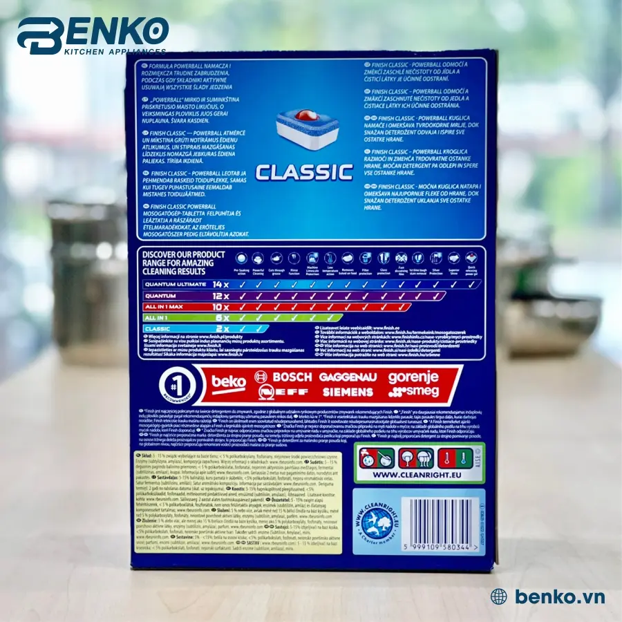Chức năng viên rửa bát Finish Classic 90 viên lemon 2