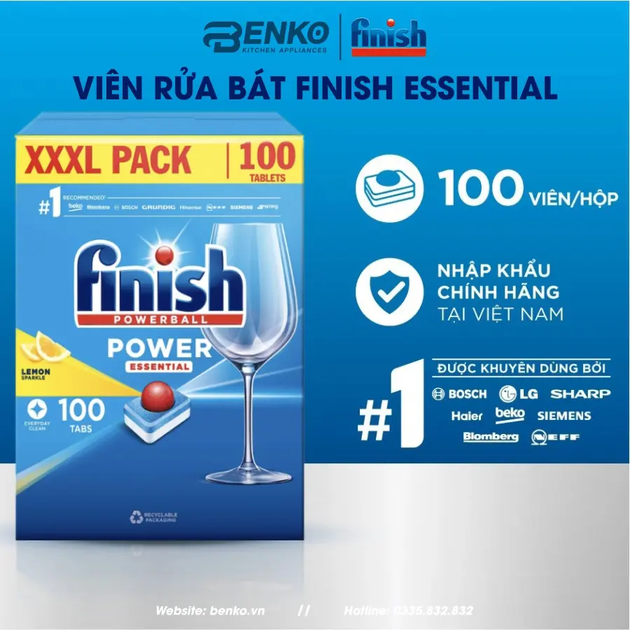 Nên chọn viên rửa bát Finish Essential bởi những lý do sau