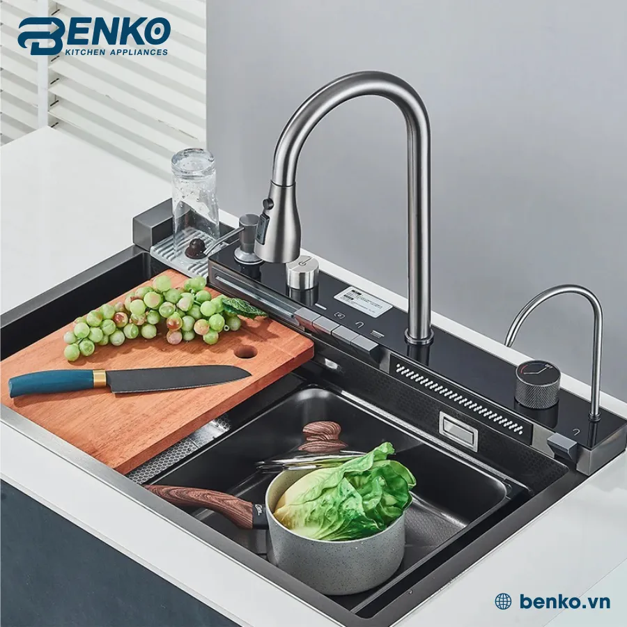 THÔNG TIN CHẬU RỬA VÒI THÁC 5 PHÍM 75x46 SKYLER 66328 ĐEN