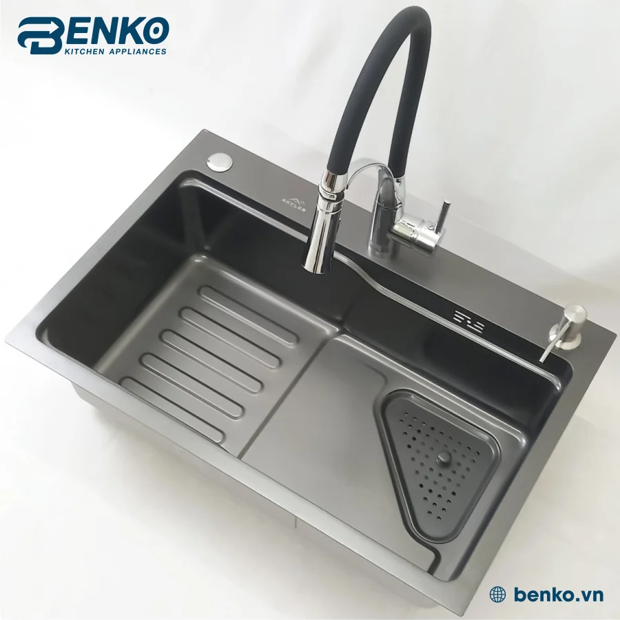 lòng vòi chậu rửa bát 68x45 Skyler 83400 Đen