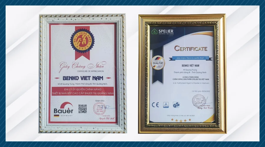 Chứng nhận đại lý Benko 1