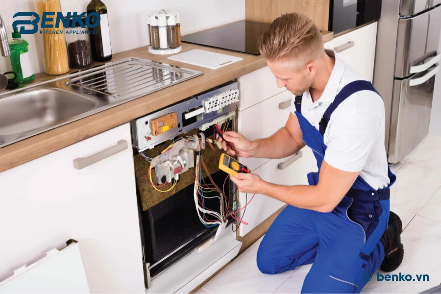 Quy trình sửa chữa máy rửa bát tại Benko