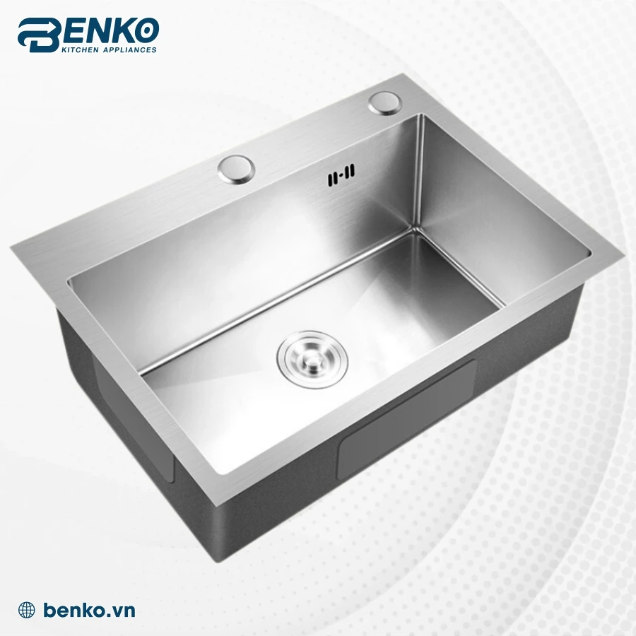 CHẬU RỬA BÁT 1 HỐ 60x45 SKYLER 66343 INOX