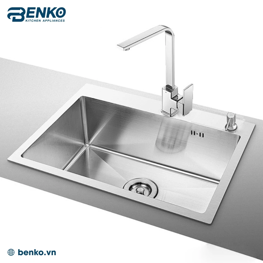 chậu rửa bát 1 hố 60x45 Skyler 66343 Inox cho bạn có thể lắp đặt thiết bị