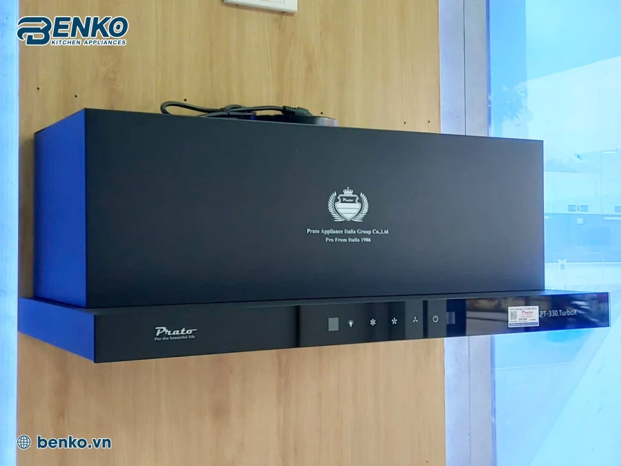 Công suất hút 1400m3/h - 1800m3/h của máy hút mùi Prato PT-330 Turbox