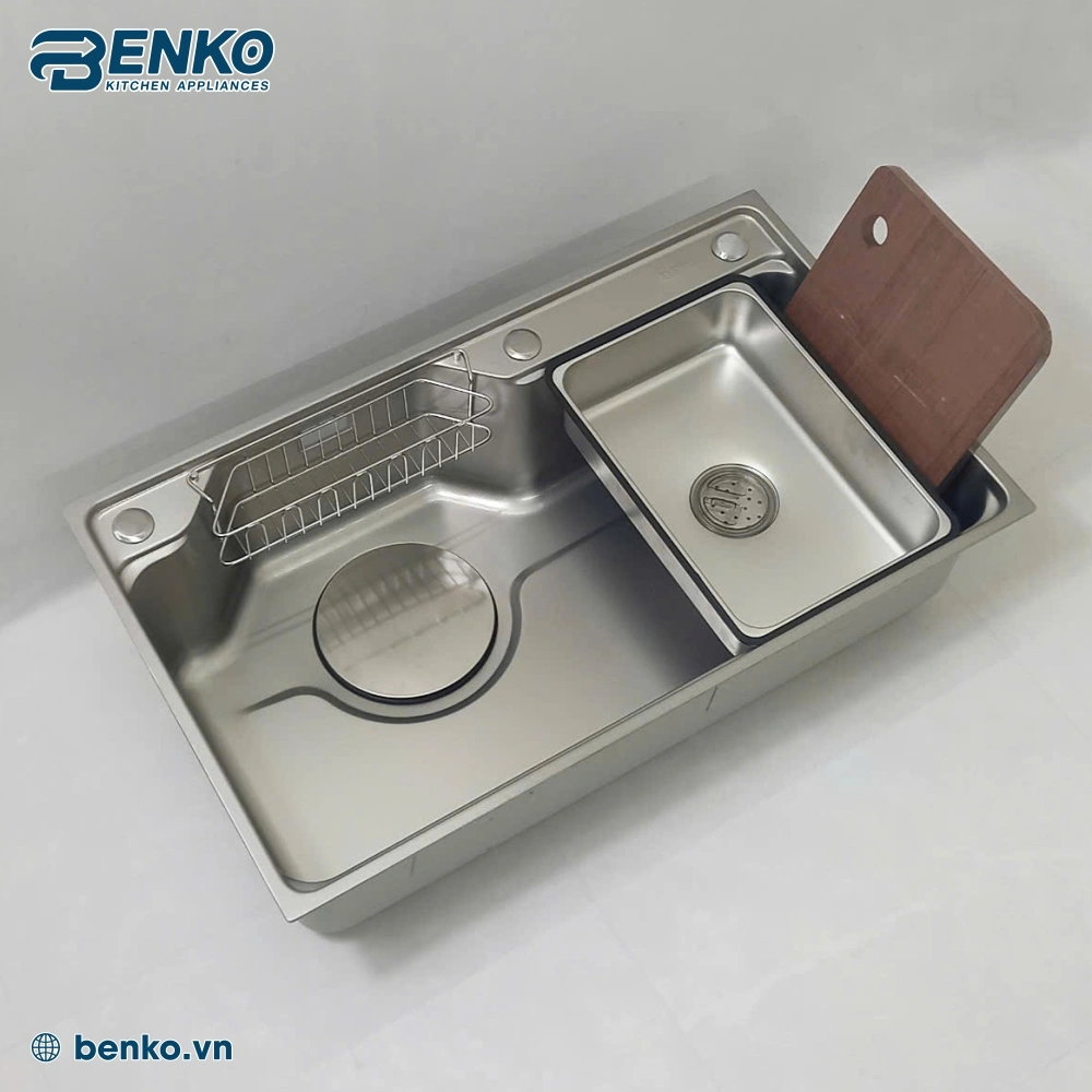 chậu rửa bát 1 hố 78x46 Skyler 66360 Inox là một ưu điểm lớn 2