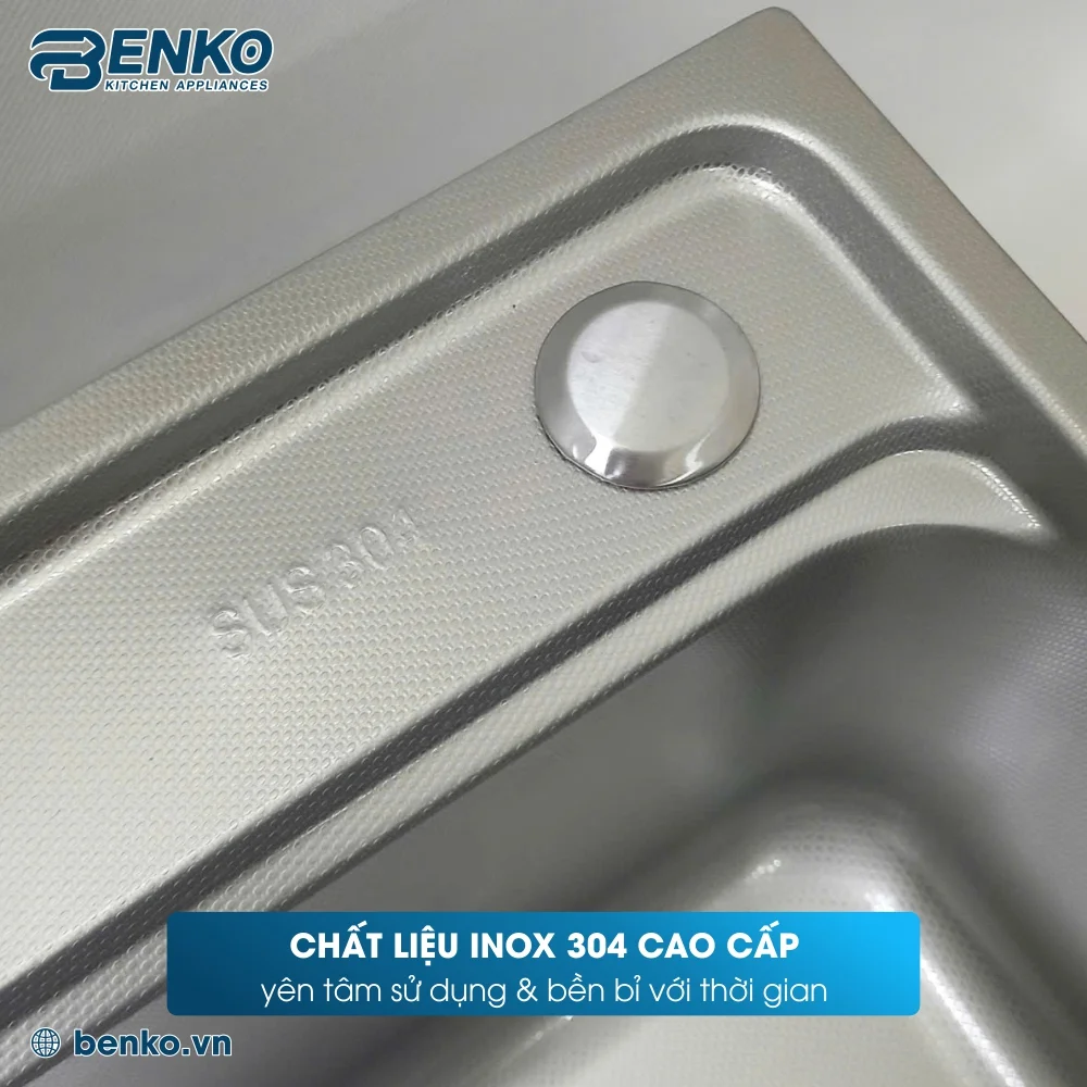 Vòi chậu rửa bát 78x46 Skyler 83421 Inox được làm từ inox 304 cao cấp