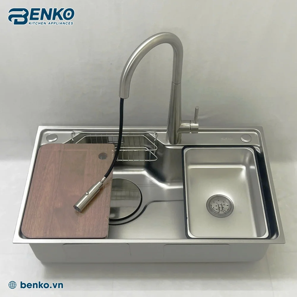 Vòi chậu rửa bát 78x46 Skyler 83423 Inox là sự kết hợp hoàn hảo